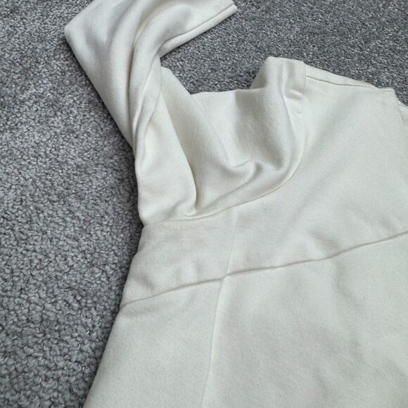 Chico's Midi Sheath Dress Womens 0 us 4 Cream Ivory 3/4 Sleeve Ponte Knit Work - Picture 7 of 16